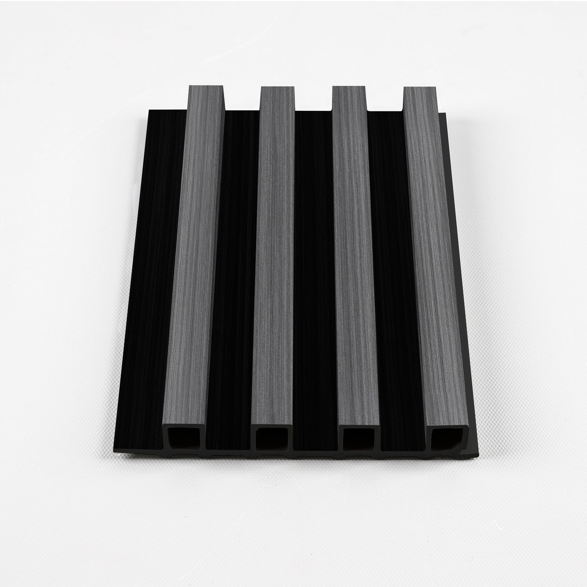 Carborn Gray WPC Fluted 3D Wall Panels. Accel Distribution Inc