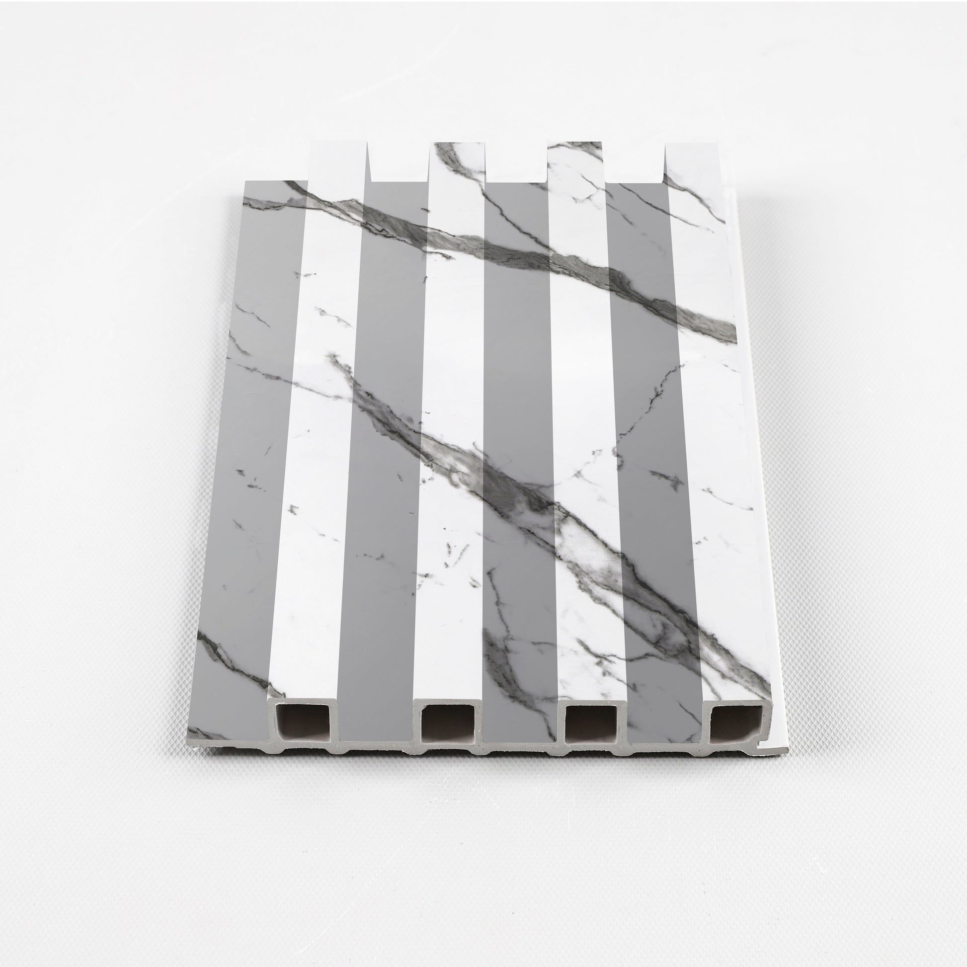 Gray Vain WPC Fluted 3D Wall Panels. Accel Distribution Inc