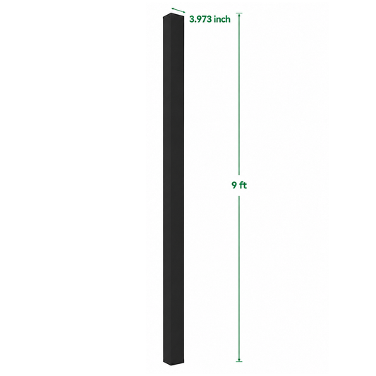 4 Inch 9 ft In-ground Gate Post for Composite & Aluminum Gates