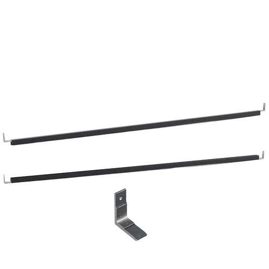 6ft Black Aluminum Fence Frame Kit - Horizontal/Privacy WPC Panel Bracket