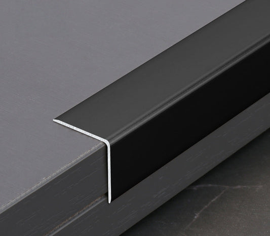 Aluminum Wall Panel Trim L Cap-Black