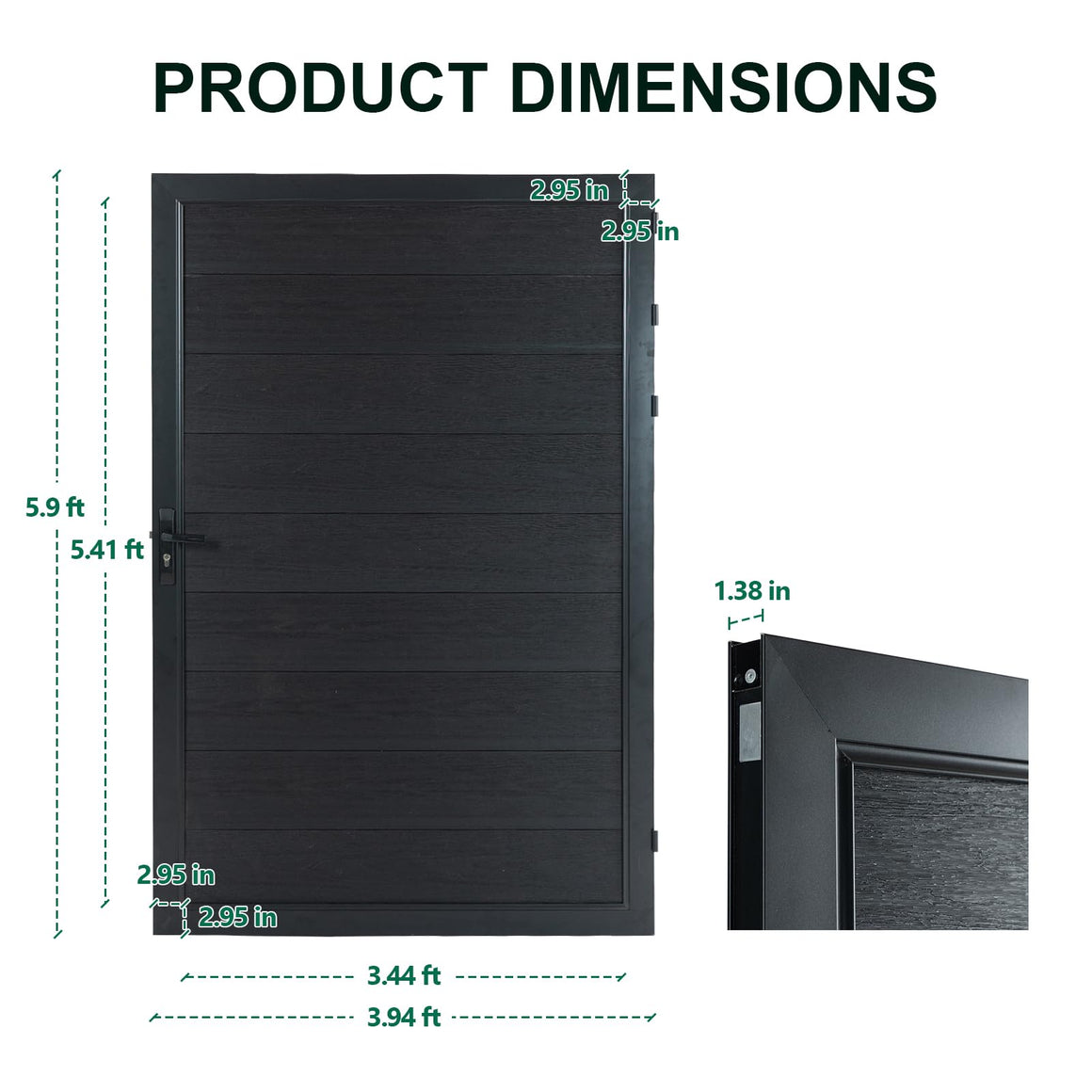 Composite Panel Fence Gate Specifications