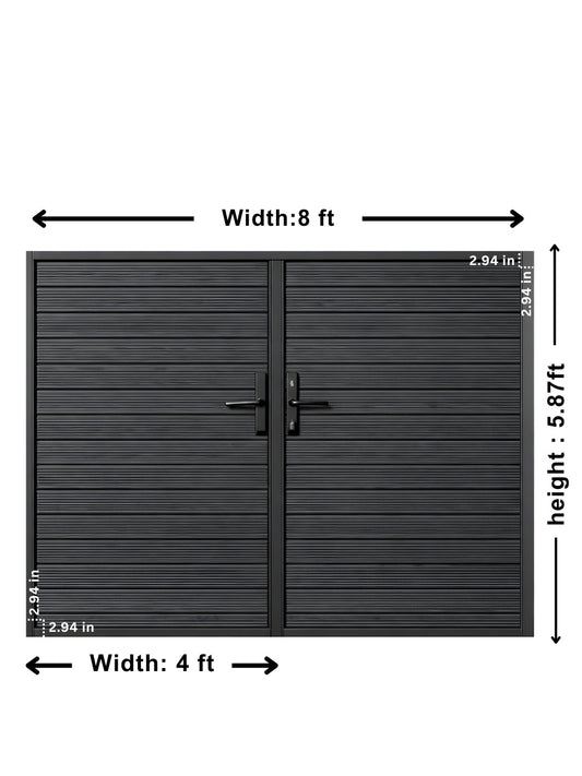 Aluminum Premium Fence Gate 8x6 – Modern, Heavy Duty, Full Privacy