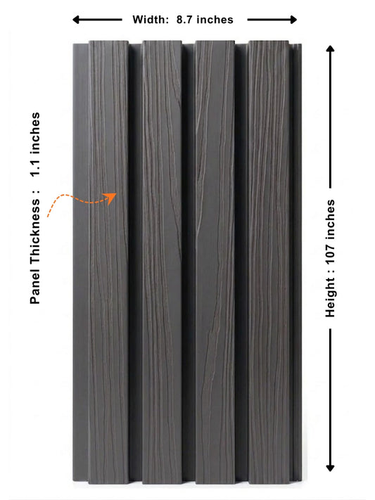 Gray Composite Wide Exterior Cladding | 5 PC/Box (32.6 sq ft)