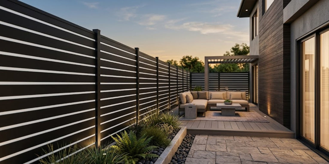 Modern Semi-Privacy Aluminum Fence Panels
