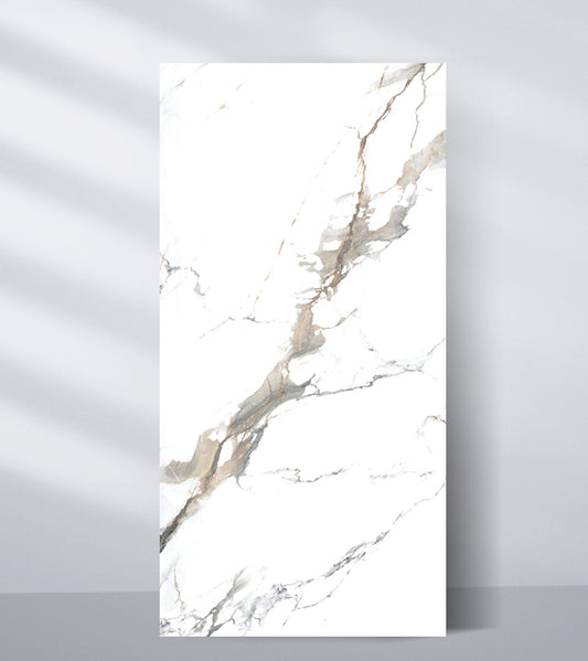 Moonlit Vein Marble UV Protected PVC Wall Panel - 4x8 ft, Fireproof & Waterproof, (32 sq. ft)