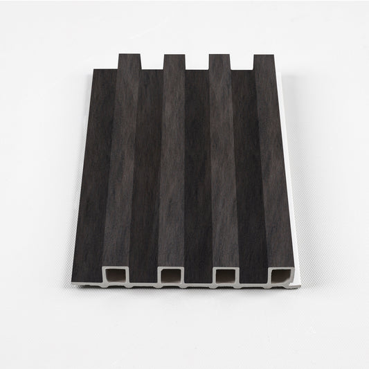 Dark Smoky Oak WPC Fluted 3D Wall Panels. Accel Distribution Inc
