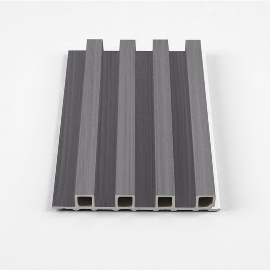 Oak Gray WPC Fluted 3D Wall Panels. Accel Distribution Inc