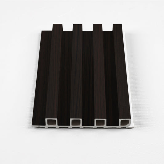 Walnut Ink WPC Fluted 3D Wall Panels. Accel Distribution Inc