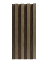 Royal Oak WPC fluted 3D wall panel with vertical wood-look slats and deep grooves