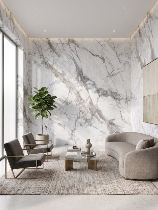 3D Deep Veins PVC Marble Sheets UV Protected | Waterproof | 4x8 ft (32 sq. ft)