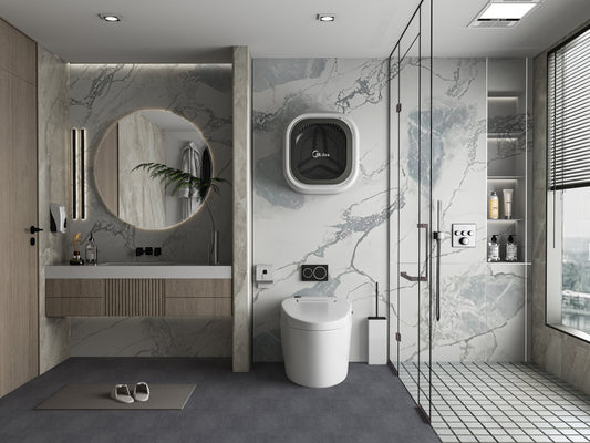 PVC 3D Marble Sheet Blue Mist. Accel Distribution Inc. Bathroom Design From PVC Marble Sheets