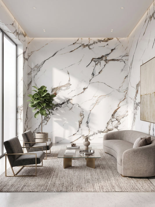 Beige Ibiza Marble PVC Wall Panel 4x8 ft | 32 sq ft