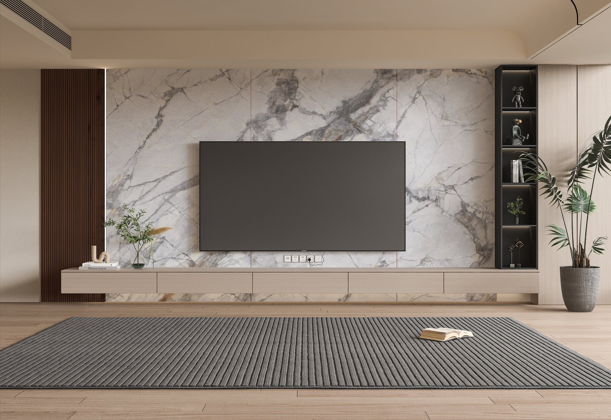 PVC 3D Marble Sheet Deep Veins. Accel Distribution Inc. Tv Wall Design
