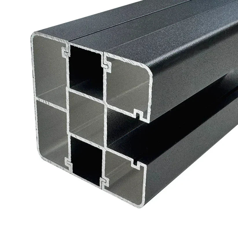 Aluminum fence post designed for tall security fence applications