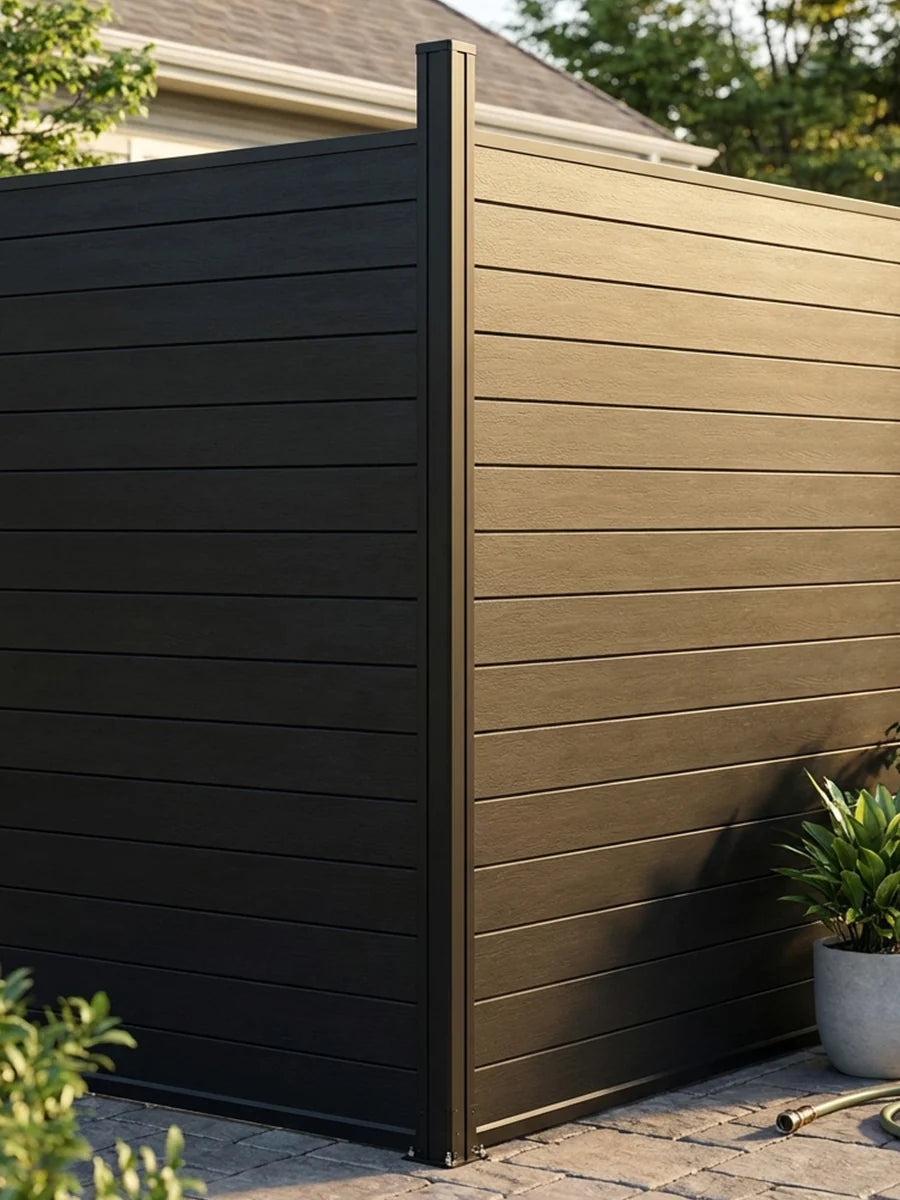 powder coated black aluminum fence panel 6 ft x 6 ft weather resistant