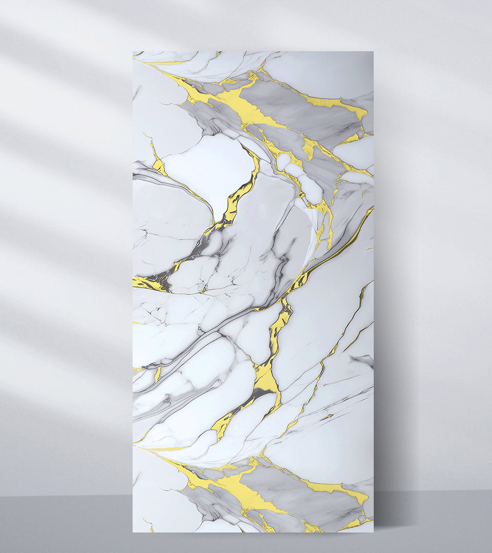 White Gold Luxe Marble UV Protected PVC Wall Panel