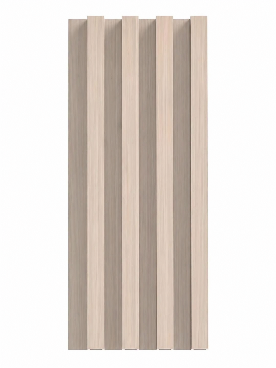 Nordic Birch WPC fluted 3D wall panel with vertical wood-look slats