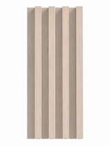 Nordic Birch WPC fluted 3D wall panel with vertical wood-look slats