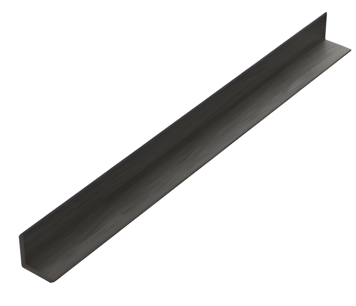 Black aluminum L trim profile for wall panel edge finishing
