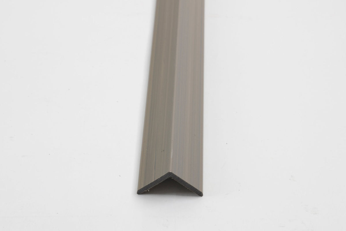 Bronze aluminum corner trim profile for wall panel edge finishing