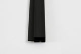 Black aluminum trim profile for wall panel edge and joint finishing