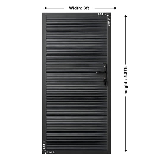Aluminum Premium Fence Sing Gate (3ft x 6ft) – Modern, Heavy Duty, Full Privacy