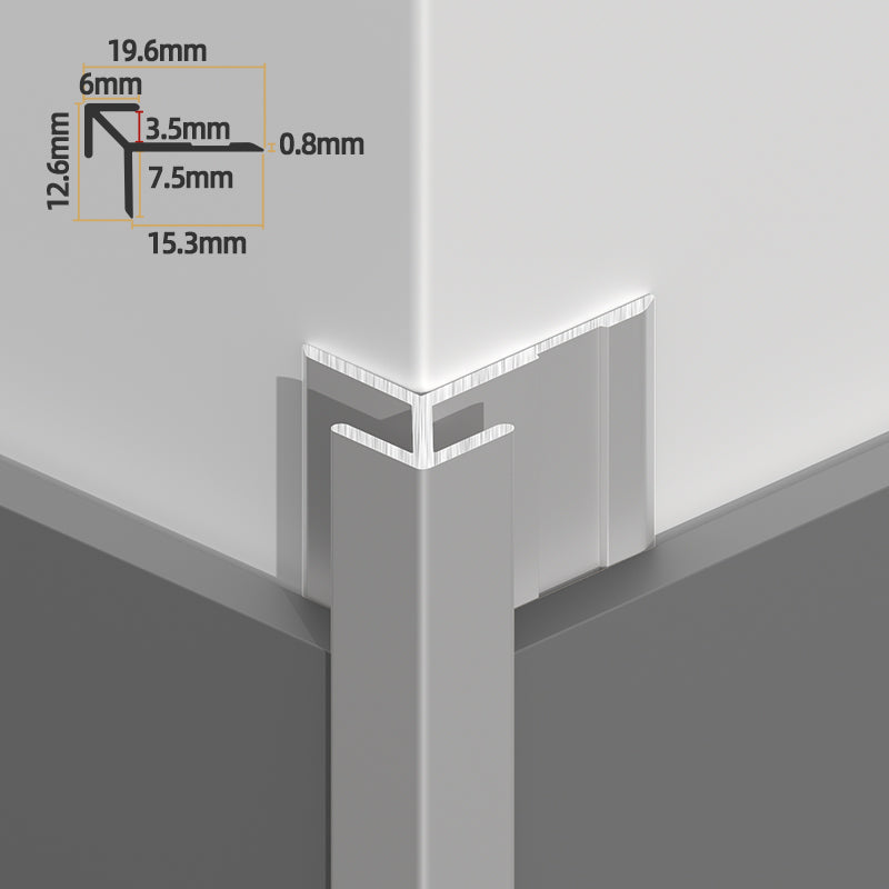 Heavy-duty aluminum outside sharp corner trim for composite cladding boards