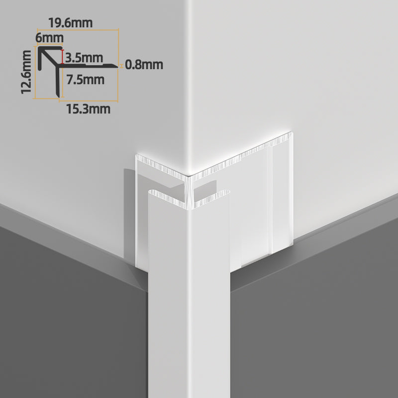 Aluminum outside corner edge trim for wall panels