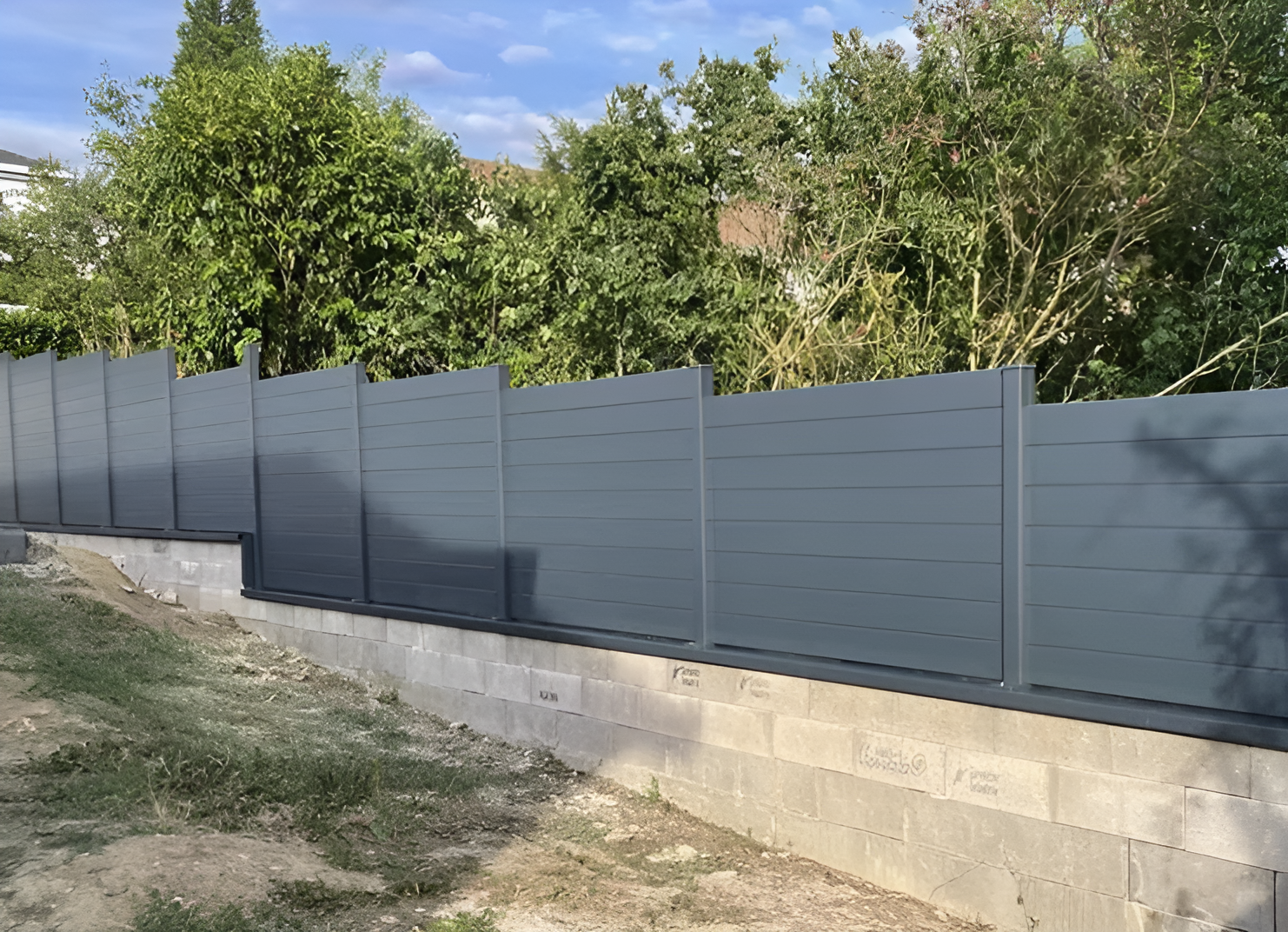 Black Aluminum Privacy Fence 