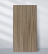 Commercial grade ash wood veneer wall panel with straight vertical grain, 108 x 48 inches