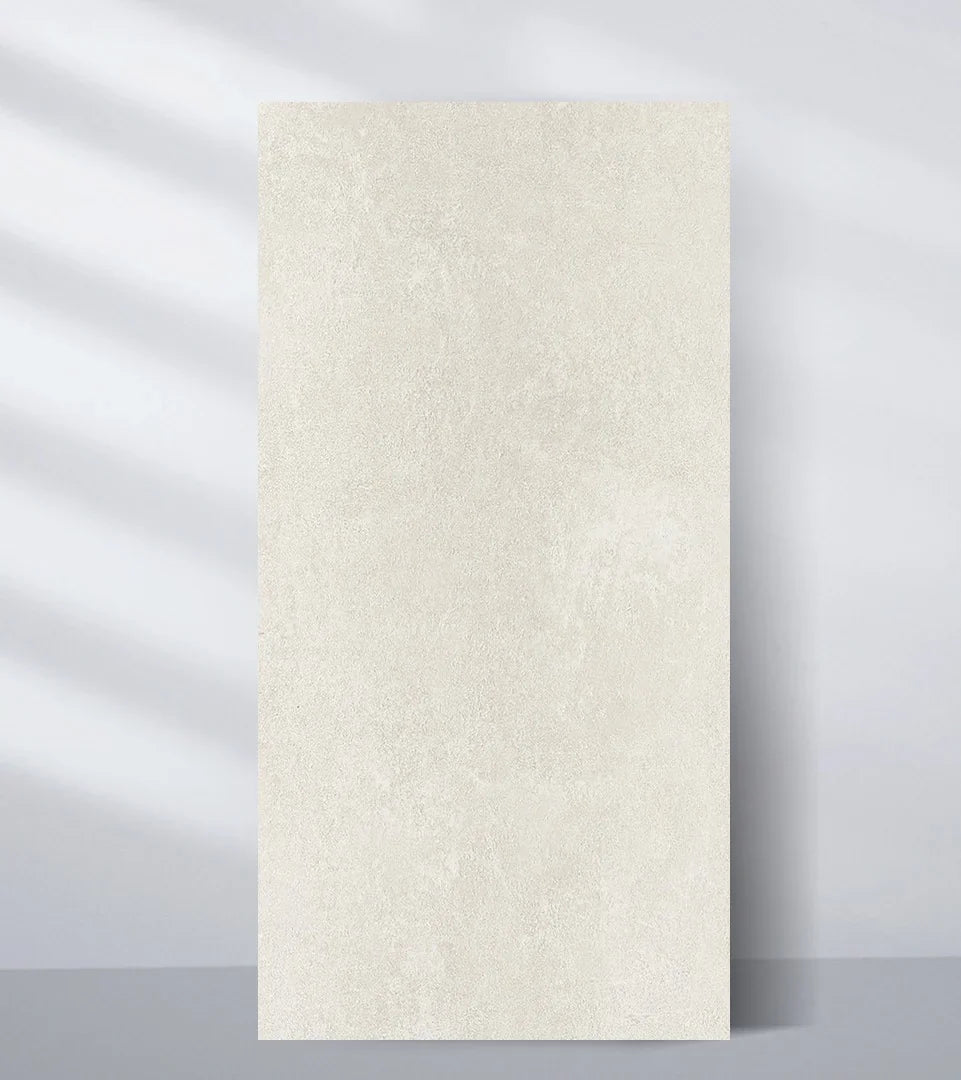 Warm ivory PVC sheet sample with a fine, evenly textured surface