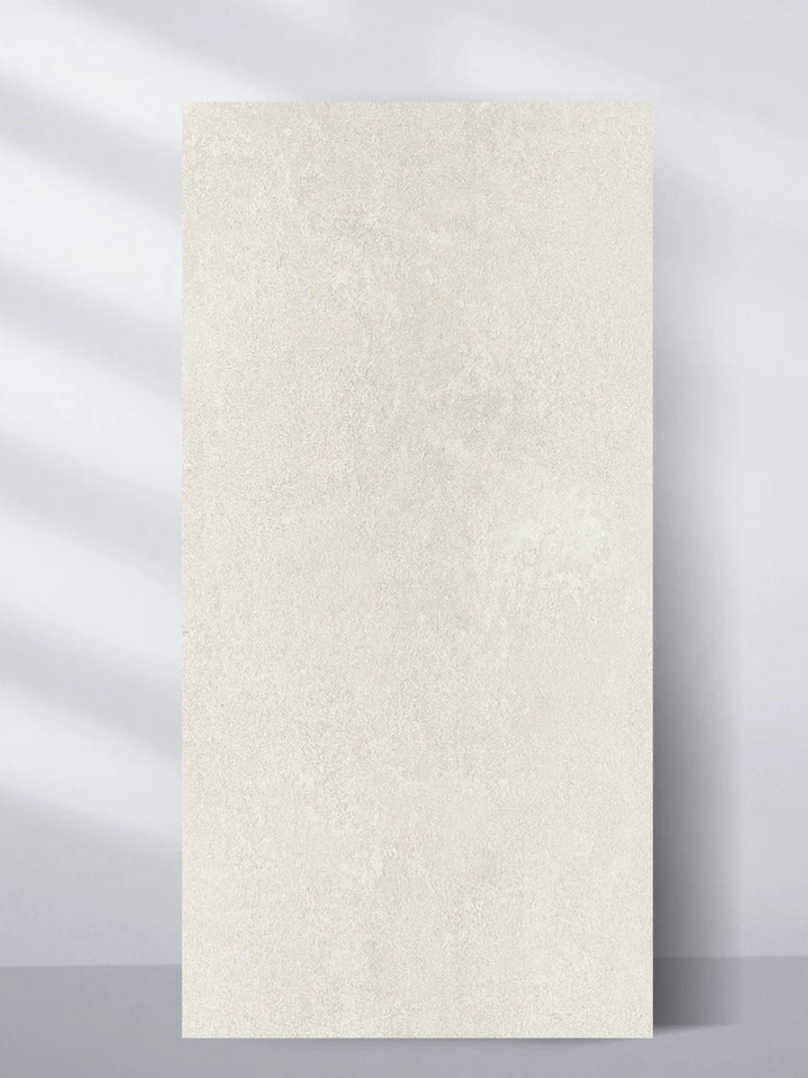 Single natural beige stone-look PVC sheet with a subtle rough texture
