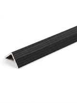 L-shaped wall panel trim in black with subtle horizontal grain