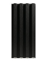Blackwood WPC 3D wall panel with vertical fluting and dark wood-grain texture