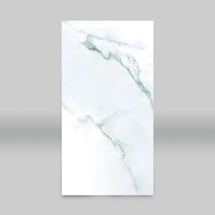 White With Light Gray Veins  Marble Sheet UV Protected PVC Wall Panel