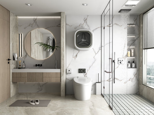 Calacatta White Marble PVC Wall Panel 4x8 ft-Bathroom