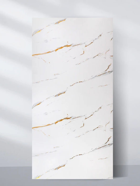 Caramel Vein PVC Marble Sheets UV Protected | Waterproof | 4x8 ft (32 sq. ft)