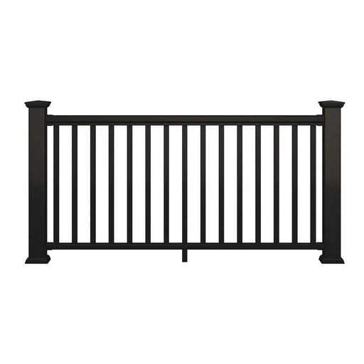 Black co-extrusion composite railing kit with square balusters and posts