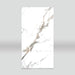 Polished gray-beige veined white marble PVC wall panel with glossy finish