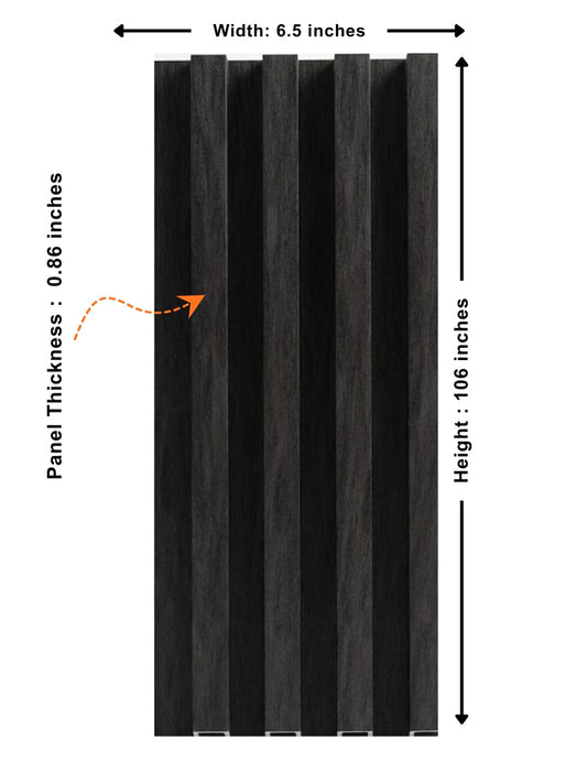 Dark Smoky Oak WPC Fluted 3D Wall Panels |  42.9 sq. ft./Box