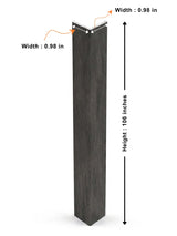 Dark Smoky Oak corner trim measuring 106 inches high with two 0.98-inch sides