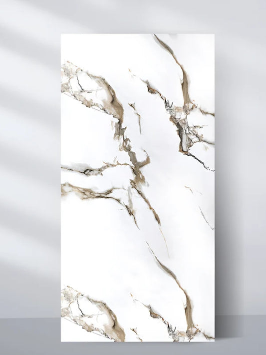 Ethereal Blush Marble UV Protected PVC Wall Panel - 4x8 ft, Fireproof & Waterproof (32 sq. ft)