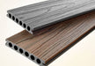 Silver Gray composite decking board with wood grain texture