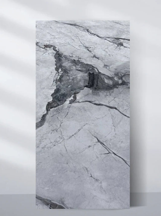 Gray Brown Veined Marble UV Protected PVC Wall Panel - 4x8 ft, Fireproof & Waterproof, (32 sq. ft)