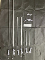 Six LED recessed light bars in assorted lengths with driver and connectors for WPC fluted panels
