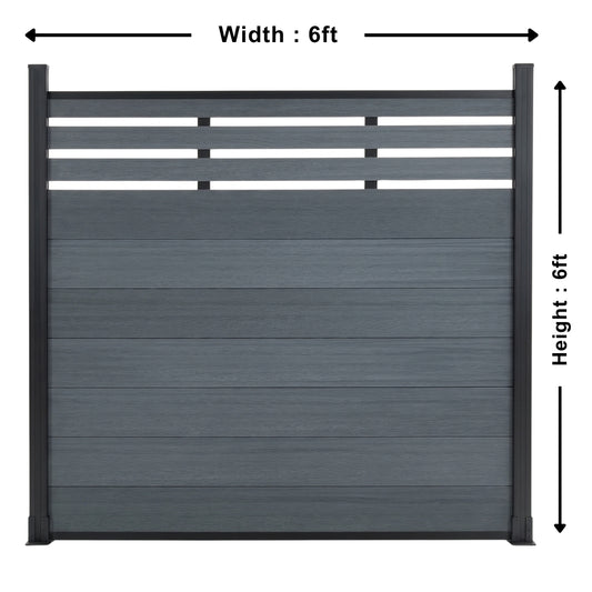 Top Lattice Privacy Composite Fence Wholesale Price  - Light Gray