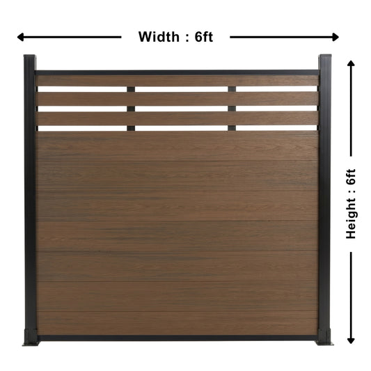 Top Lattice Privacy Composite Fence Wholesale Price  - Walnut