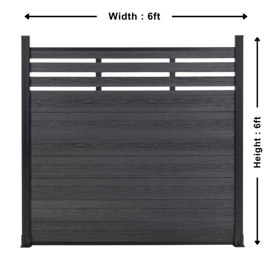 Top Lattice Privacy Composite Fence Wholesale Price  - Black