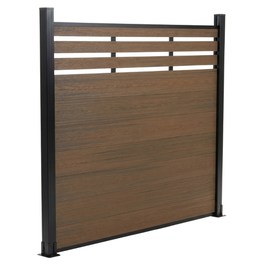 Top Lattice Privacy Composite Fence Wholesale Price  - Walnut